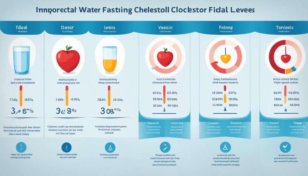 recommended water fasting duration for cholesterol