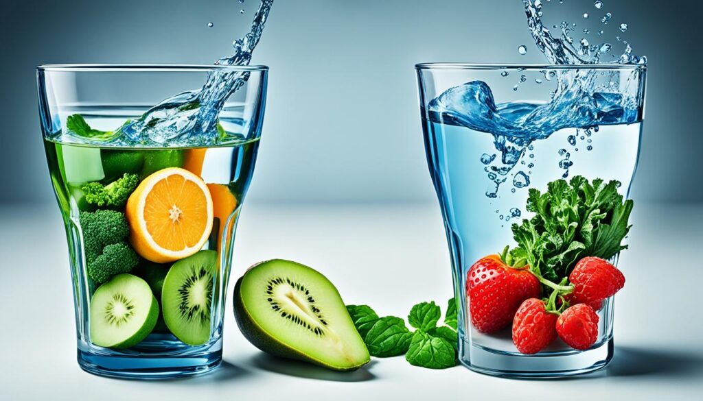 comparing water diet to fasting